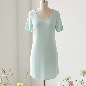Wilfred FREE| Teigen Mint Green Short Sleeve Lined T-Shirt Mini Dress Sz XS